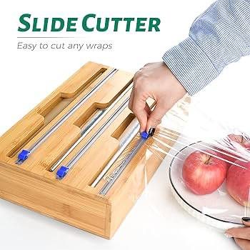 Distributeur de Film Alimentaire 3-en-1 avec Cutter Intégré