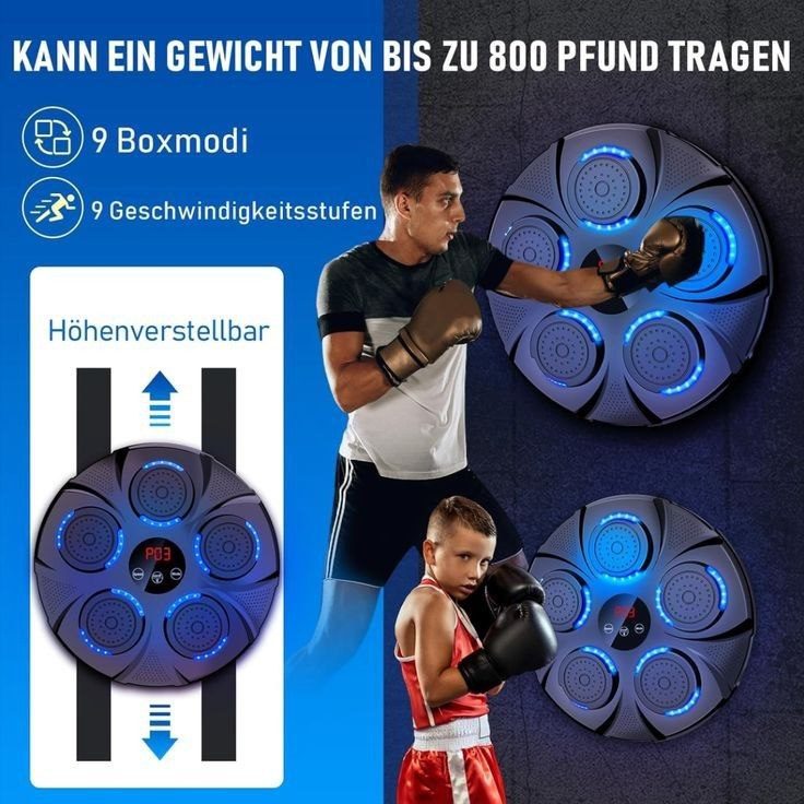 Machine de Boxe Intelligente Murale (Bluetooth + LED)