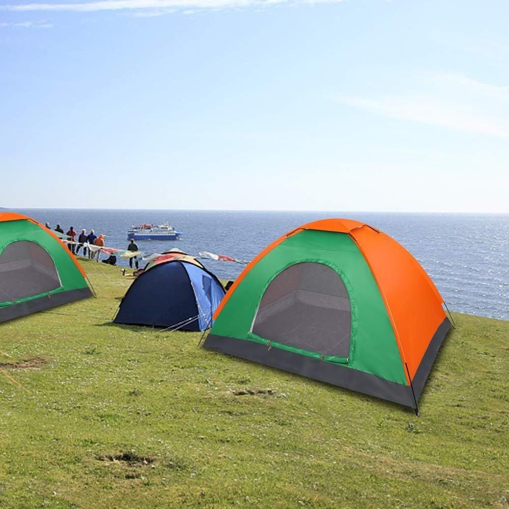 Tente de Camping Portable 2-4 Personnes – Imperméable & Coupe-Vent