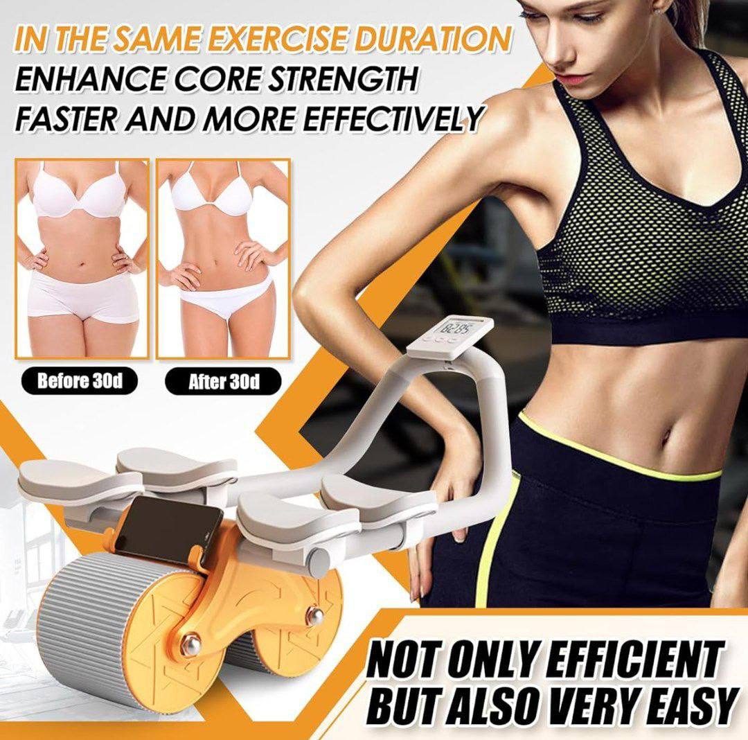 Roue Abdominale Fitness avec Support et Compteur