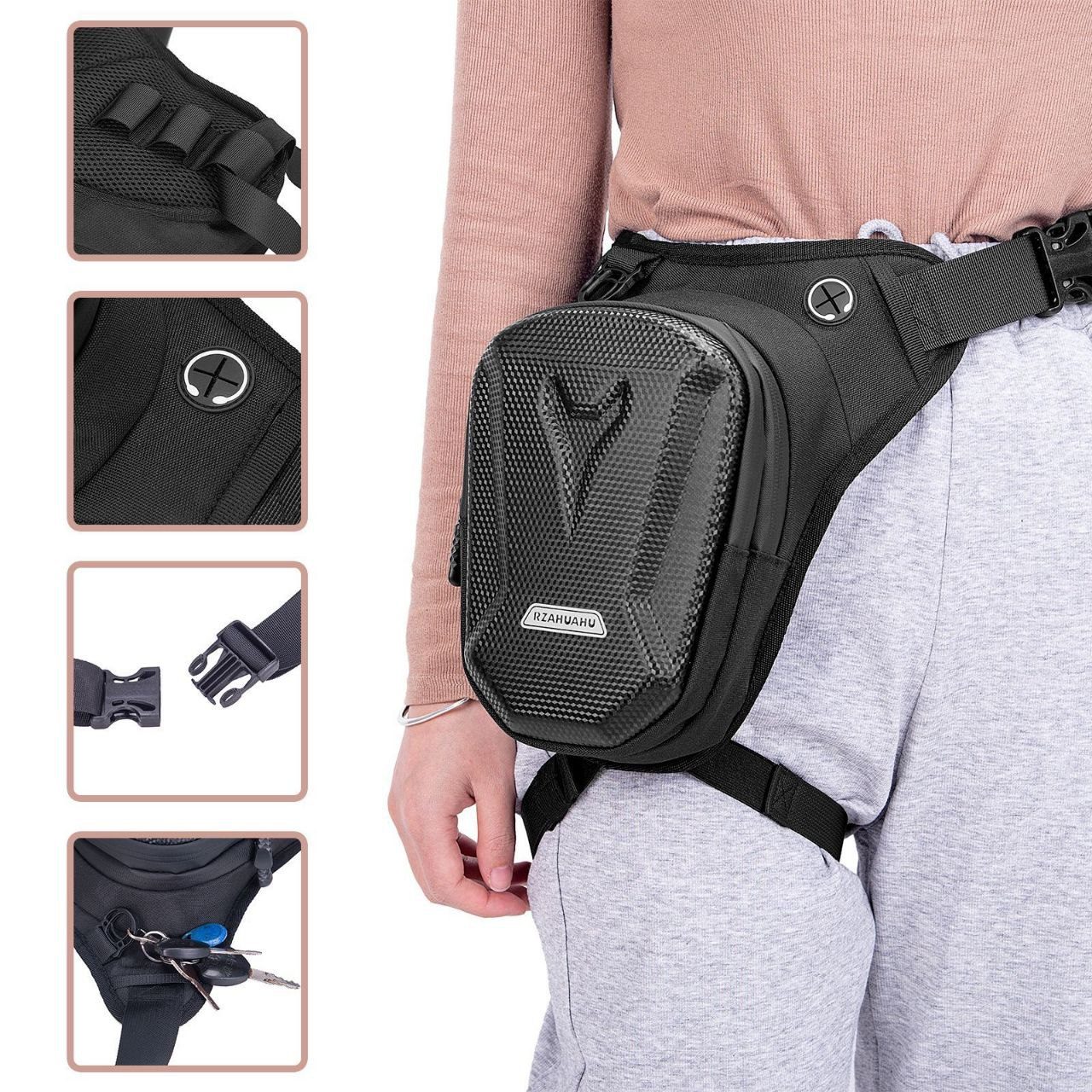 Sacoche Moto Multifonction (Crossbody / Jambe / Épaule)