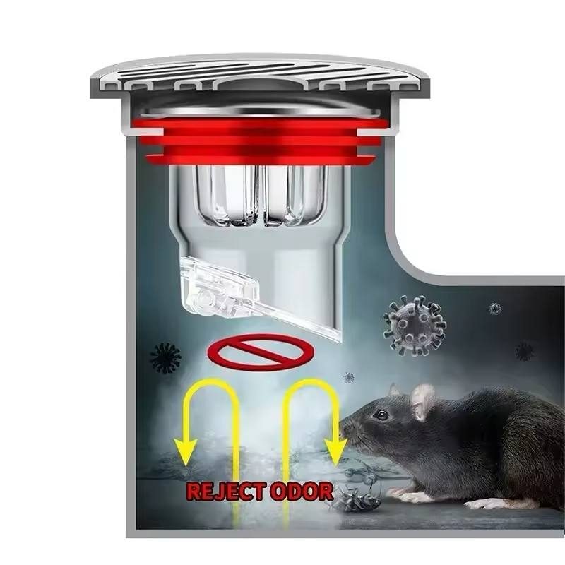 Bouchon Anti-Odeur pour Évier & Drain – Filtre Anti-Insectes