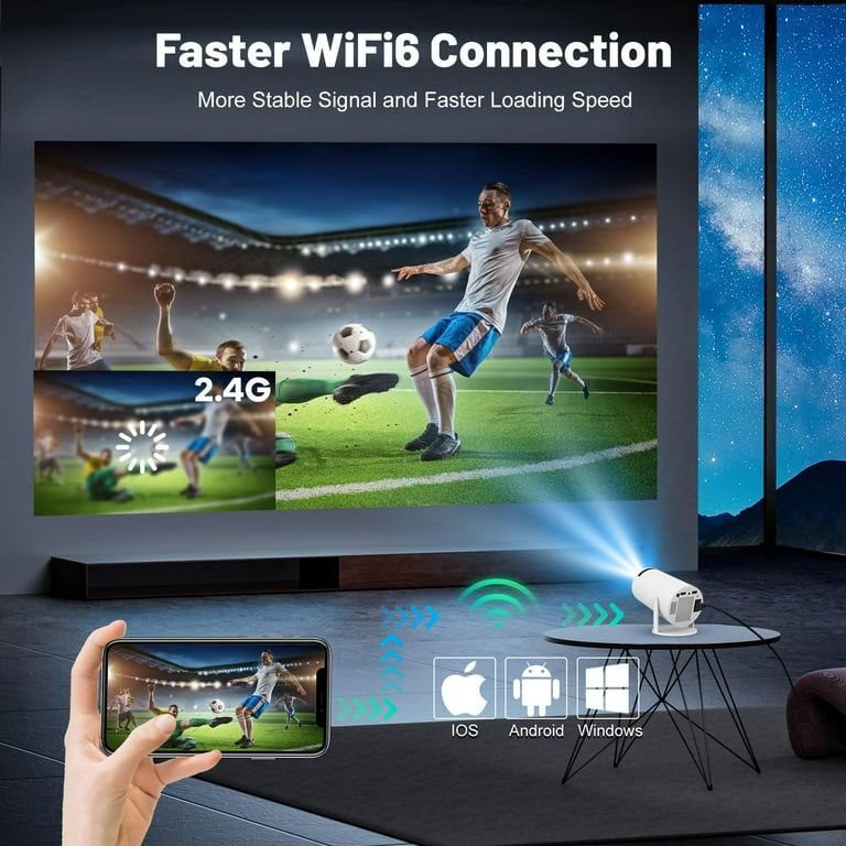 Mini Projecteur Smart HY300 Pro Max – Android 11 & WiFi 6 🎥