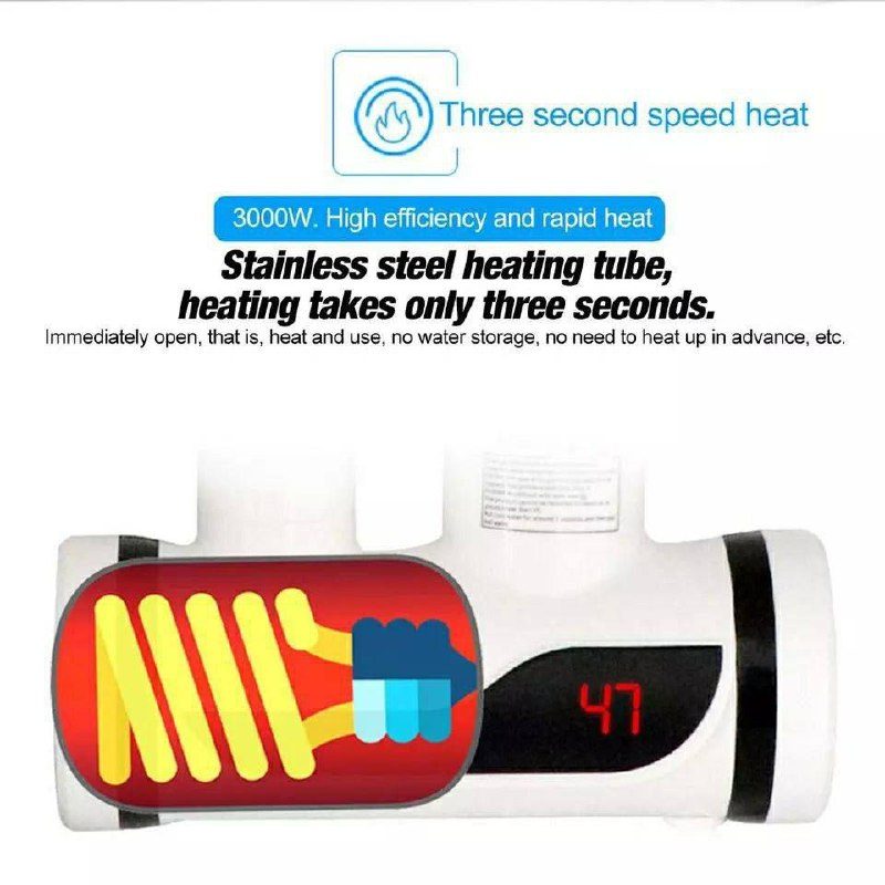 Chauffe-Eau Instantané Électrique avec Douche صورة 5