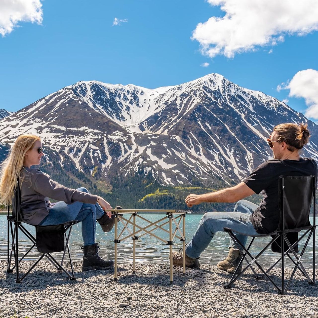 Table Pliante Portable en Aluminium pour Camping صورة 3