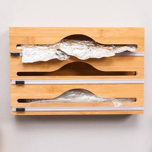 Distributeur de Film Alimentaire 3-en-1 avec Cutter Intégré صورة 5