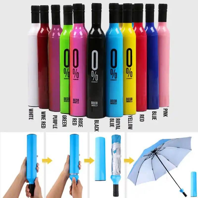 Parapluie Pliable Design Bouteille صورة 2