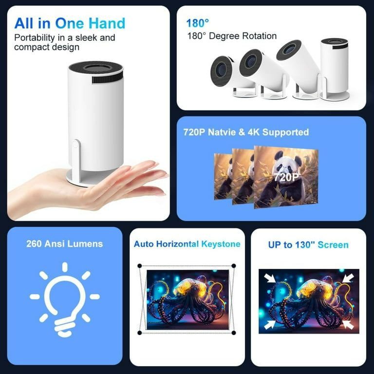 Mini Projecteur Smart HY300 Pro Max – Android 11 & WiFi 6 🎥 image 10