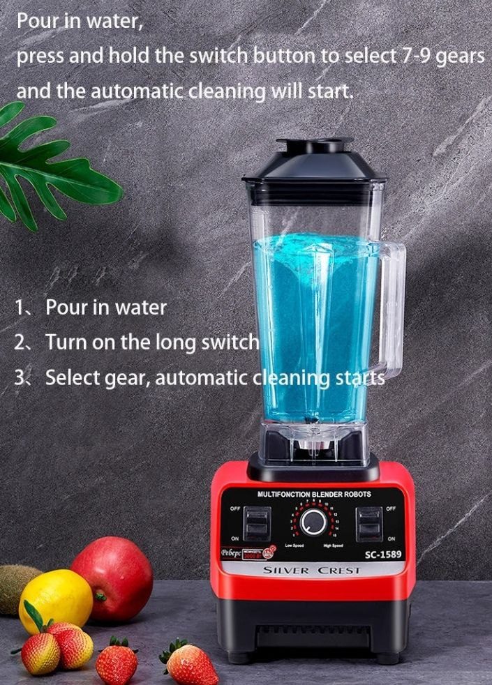 Blender Multifonction 2 en 1 Silver Crest 4500W – Puissance & Performance 🚀 صورة 5