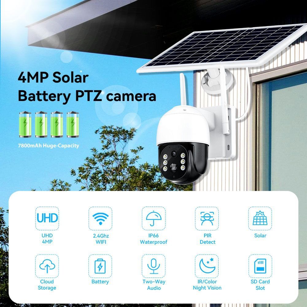 Caméra de Surveillance Solaire WiFi 4MP (PTZ) image 4