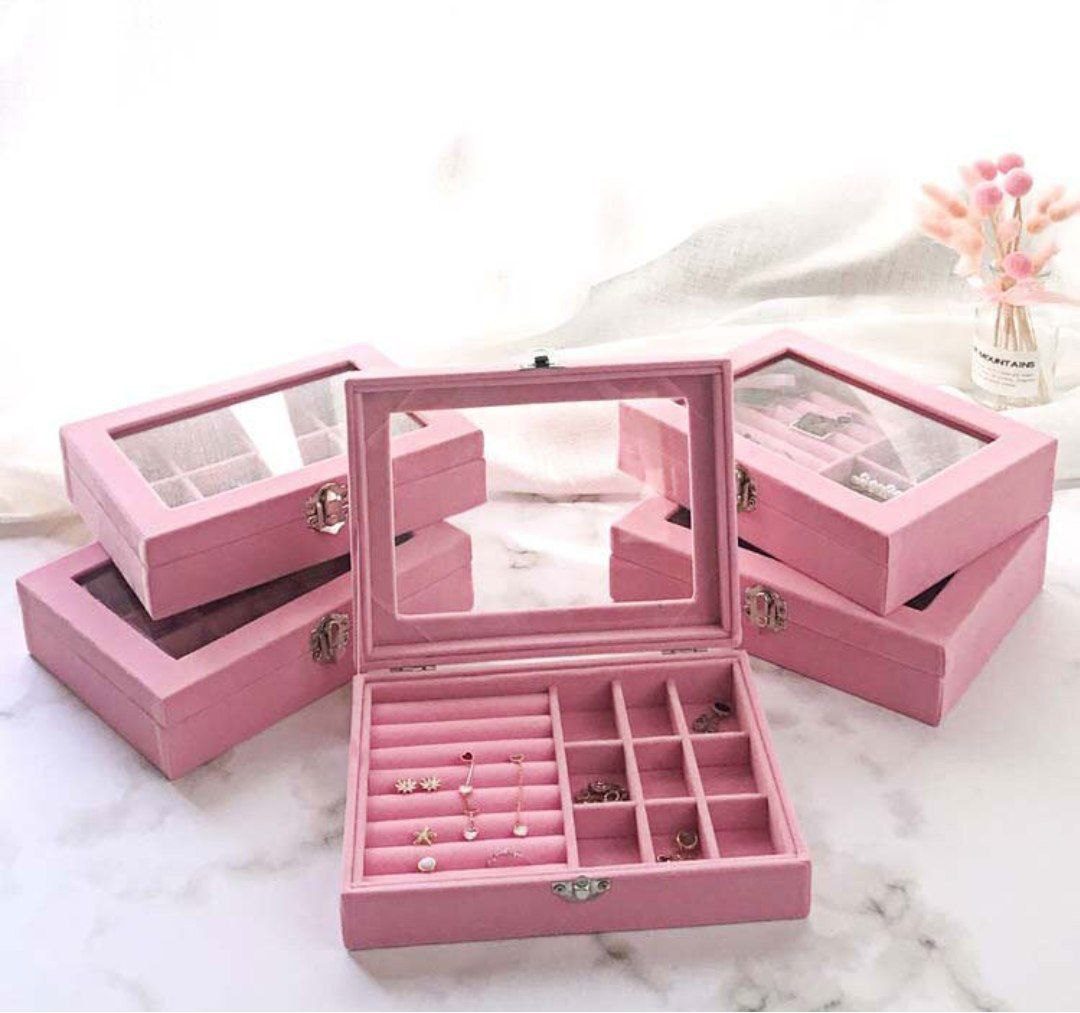 Boîte à Bijoux Élégante avec Miroir صورة 4