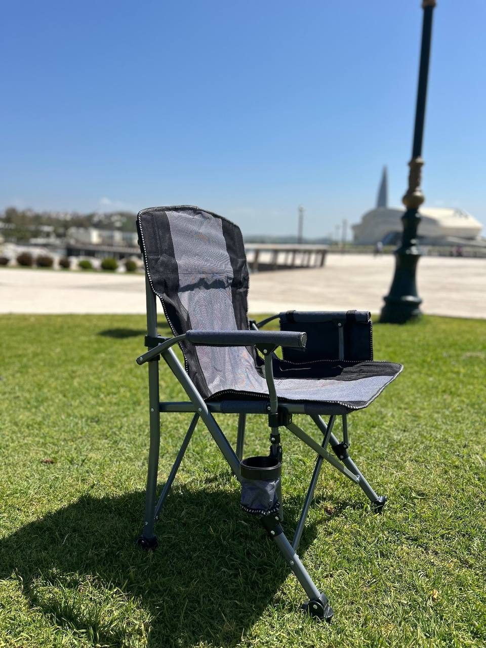كرسي تخييم قابل للطي مريح صورة 5