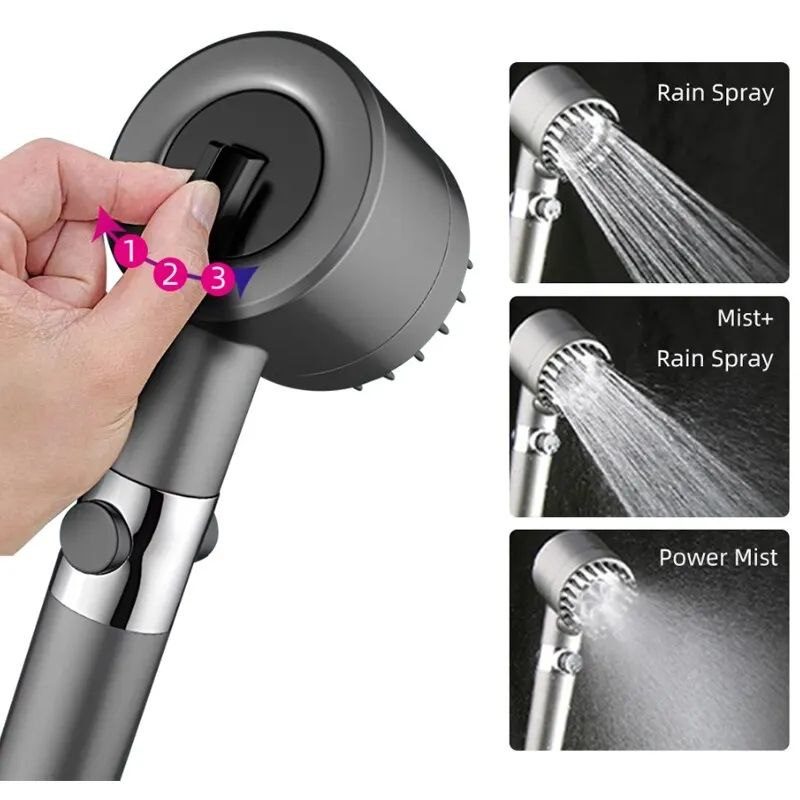 Pommeau de douche filtrant multifonction avec brosse en silicone image 10