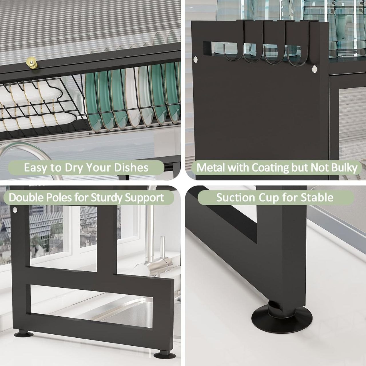 Égouttoir Vaisselle Multifonction au-dessus de l’Évier – Kitchen Rack Premium image 4