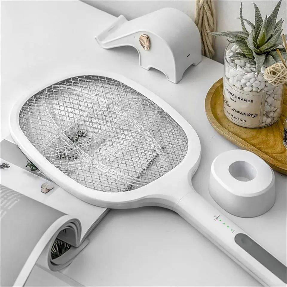 Raquette anti-moustiques électrique rechargeable avec lampe LED UV image 5