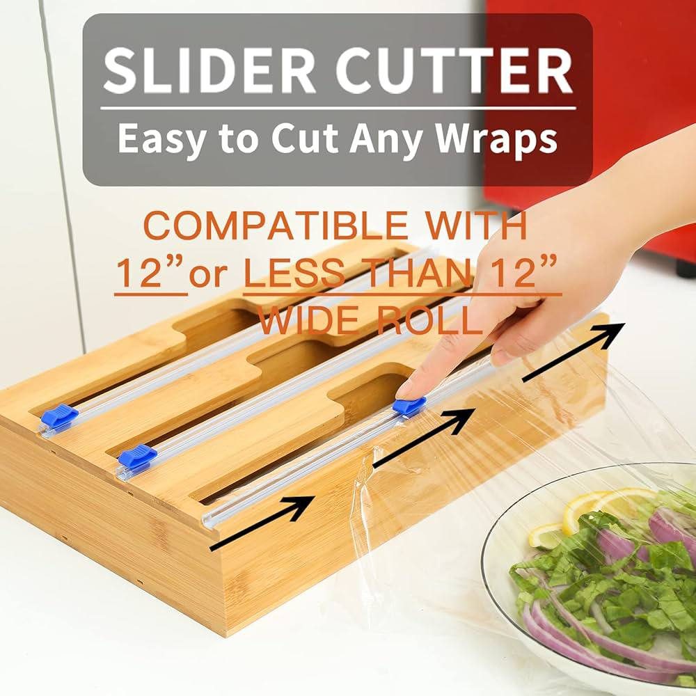 Distributeur de Film Alimentaire 3-en-1 avec Cutter Intégré صورة 10