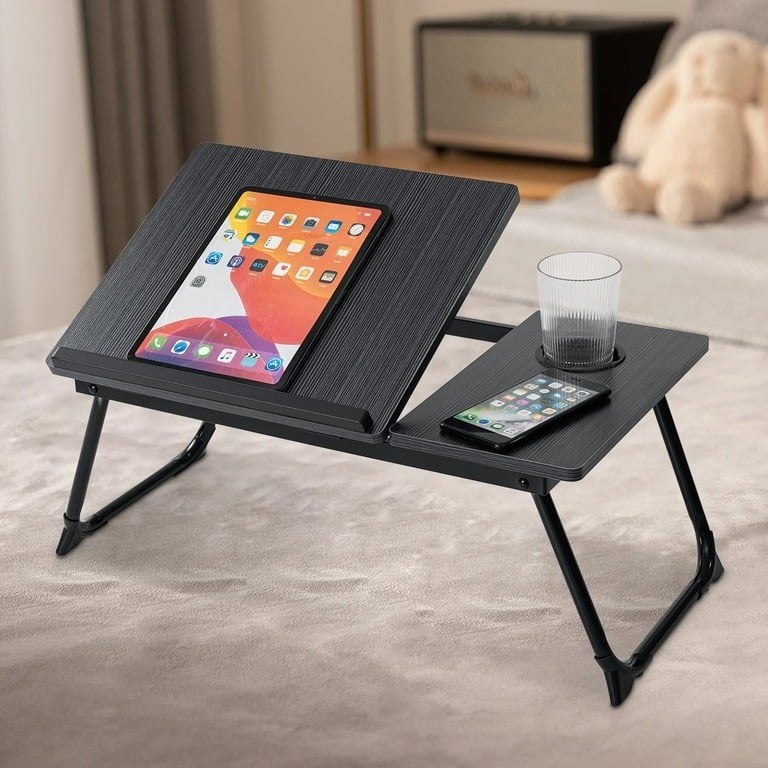 Table de lit pliante réglable avec porte-gobelet image 4
