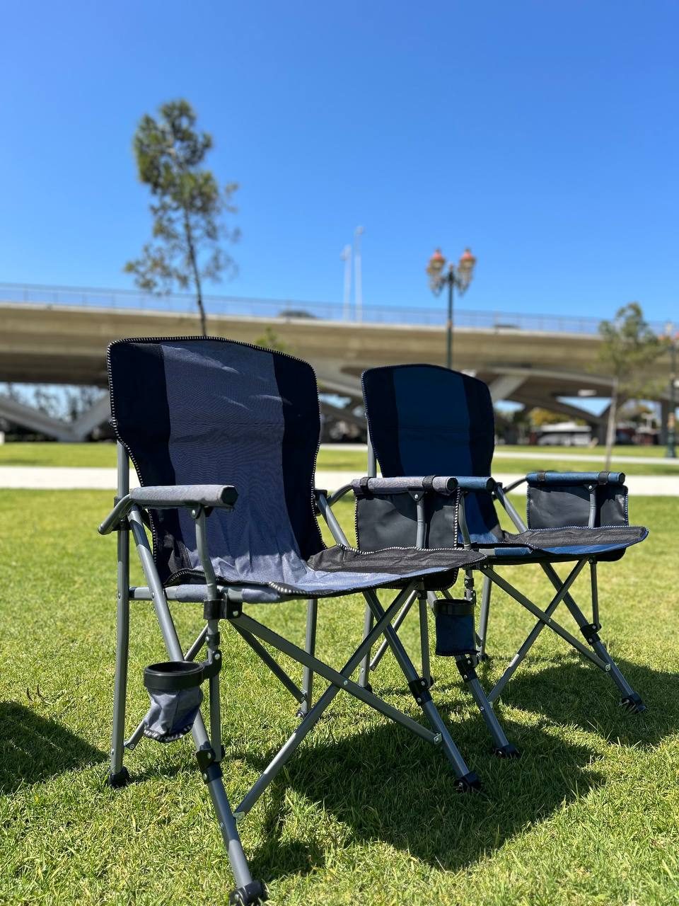 كرسي تخييم قابل للطي مريح صورة 4