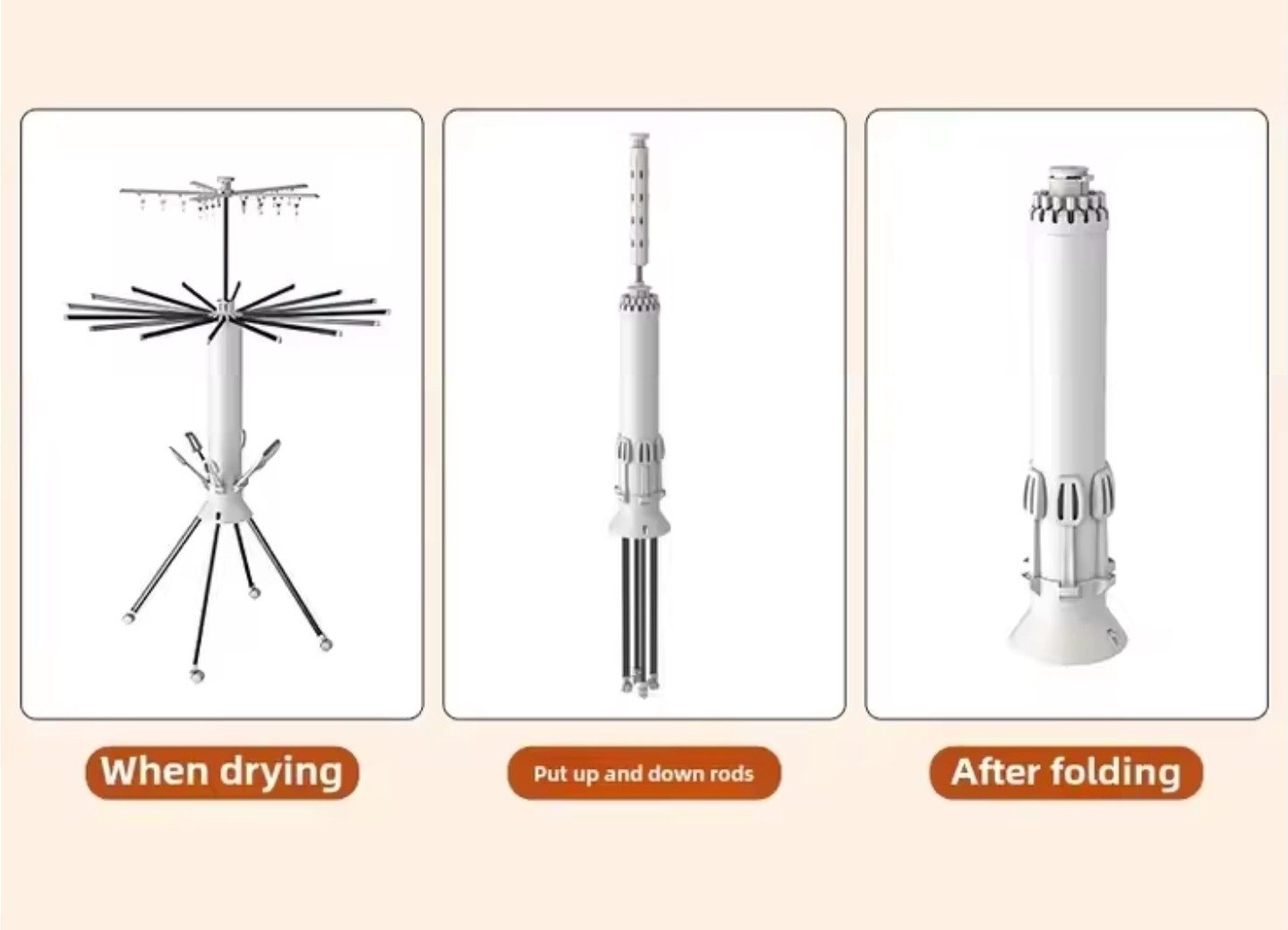 DryFlex Pro – Étendoir Pliable Multifonction 360° image 7