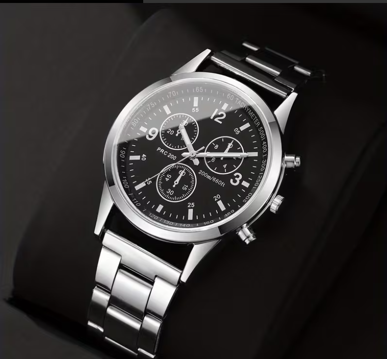 Montre Homme Élégante Chronographe en Acier Inoxydable – Style Moderne & Résistant image 6