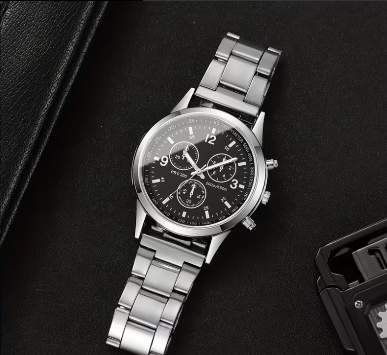 Montre Homme Élégante Chronographe en Acier Inoxydable – Style Moderne & Résistant image 3