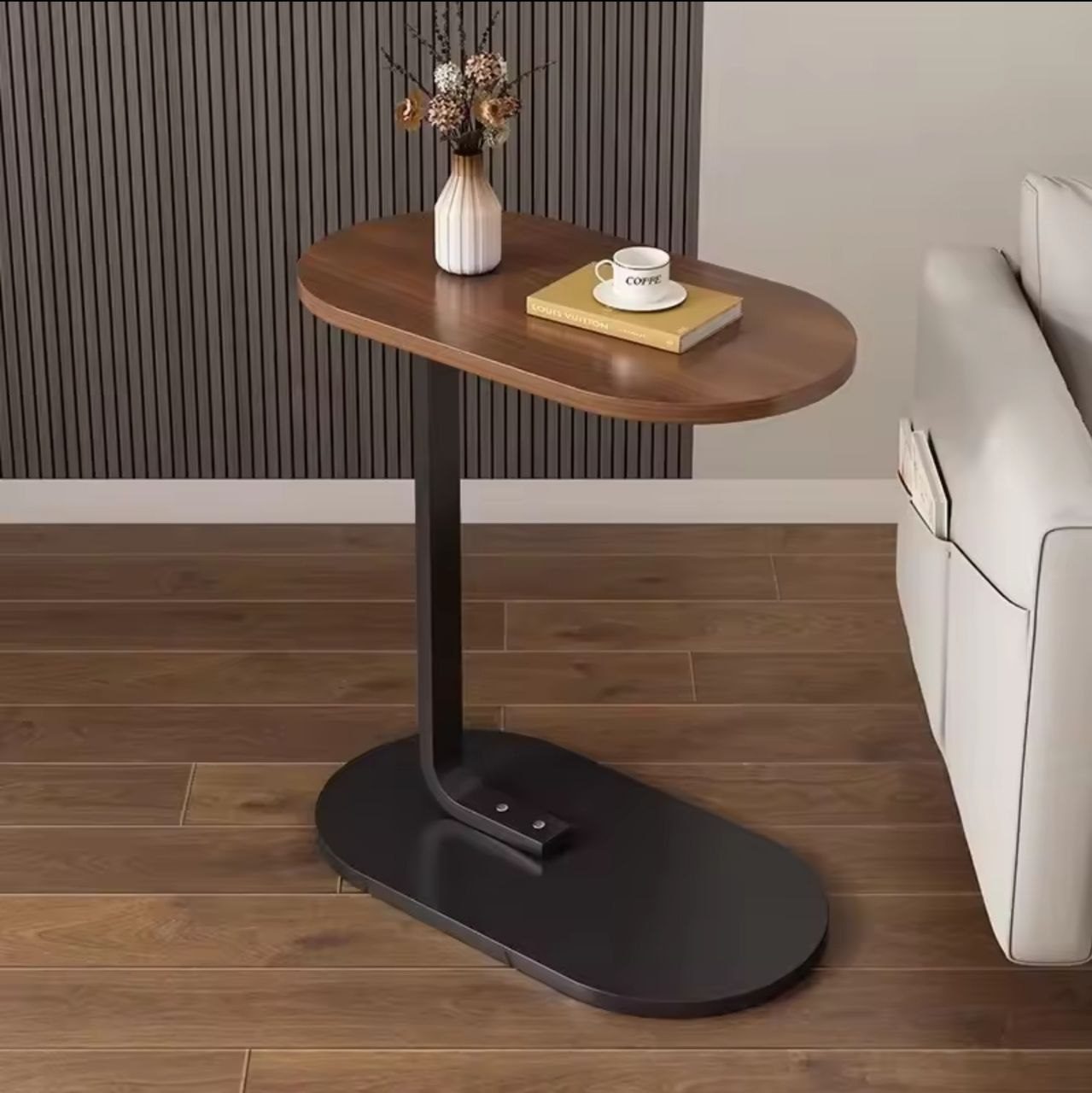 Table d’appoint multifonction en forme C image 4