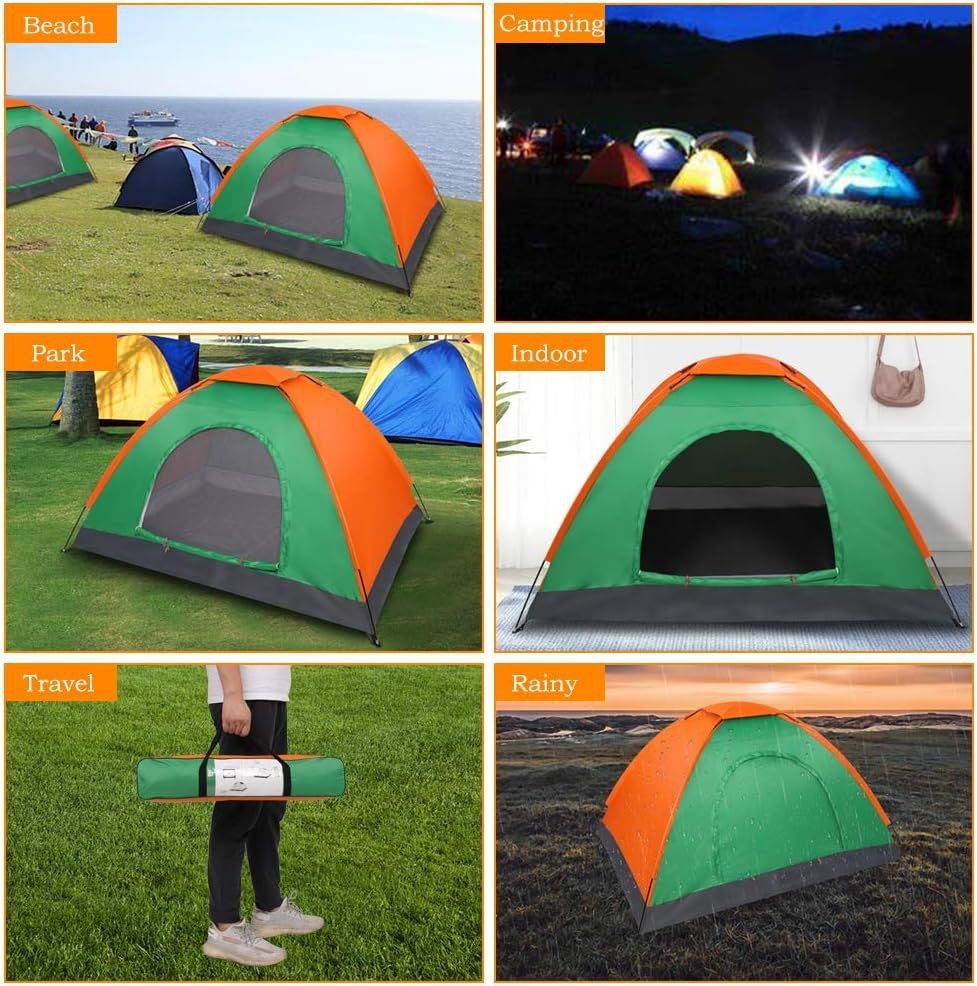 Tente de Camping Portable 2-4 Personnes – Imperméable & Coupe-Vent image 5