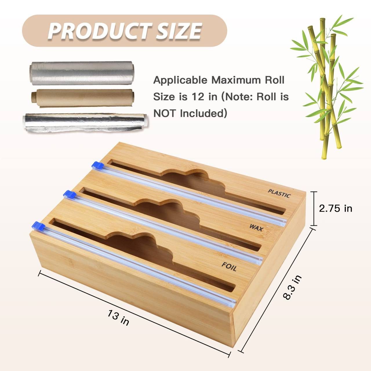 Distributeur de Film Alimentaire 3-en-1 avec Cutter Intégré صورة 11
