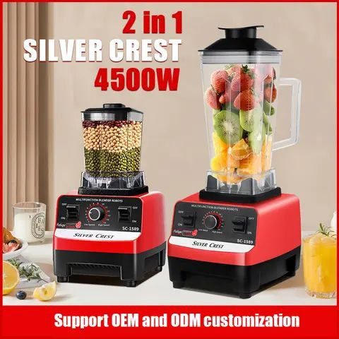 Blender Multifonction 2 en 1 Silver Crest 4500W – Puissance & Performance 🚀 صورة 2