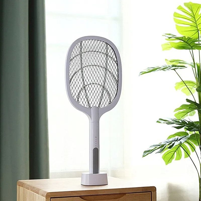 Raquette anti-moustiques électrique rechargeable avec lampe LED UV image 4