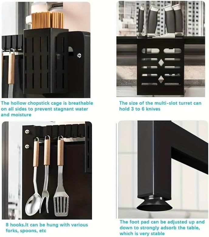 Égouttoir Vaisselle Multifonction au-dessus de l’Évier – Kitchen Rack Premium image 7