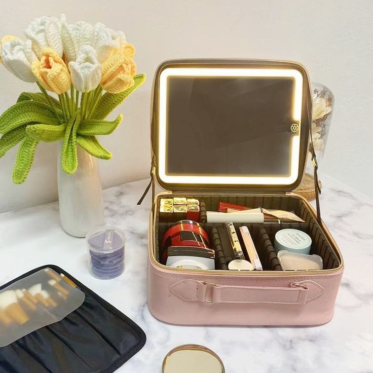 Trousse de Maquillage avec Miroir LED صورة 5