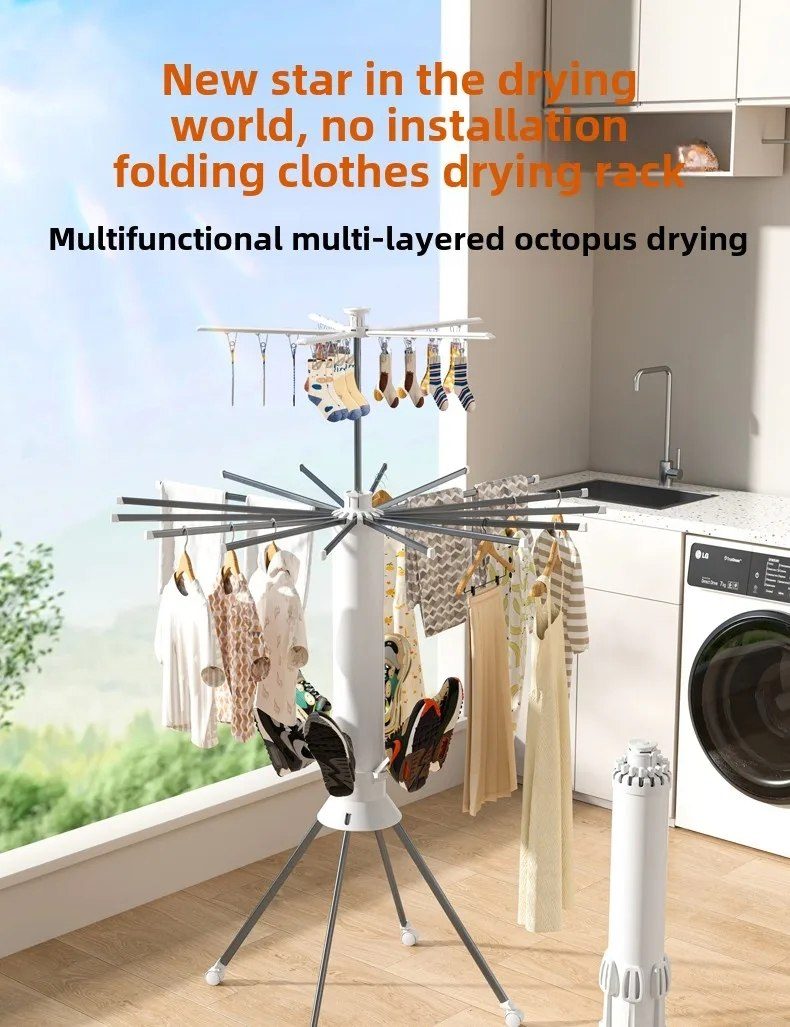 DryFlex Pro – Étendoir Pliable Multifonction 360° image 2