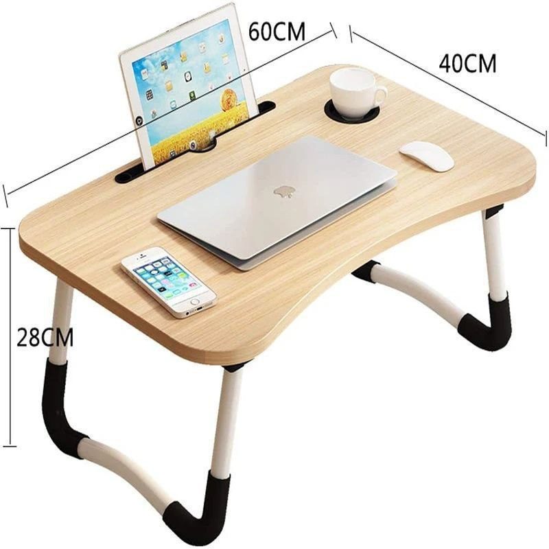 Table pliante pour lit avec support tablette et porte-gobelet image 9