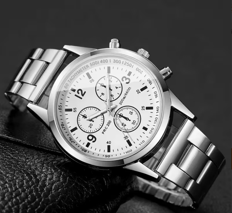 Montre Homme Élégante Chronographe en Acier Inoxydable – Style Moderne & Résistant image 5